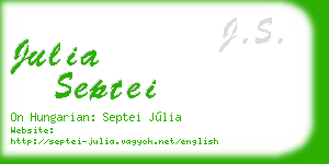 julia septei business card
