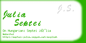 julia septei business card